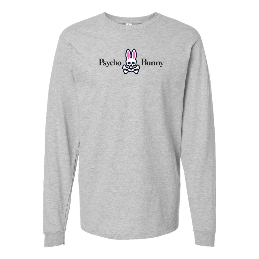 Men's Psycho Bunny Logo Cotton Long Sleeve T-Shirt