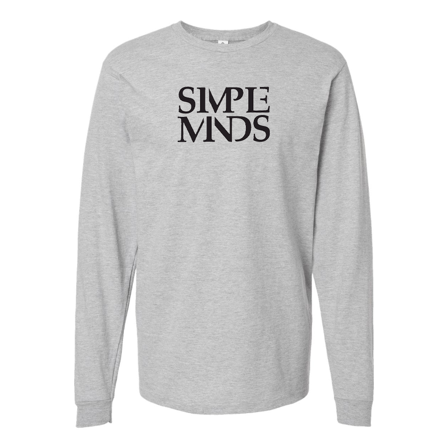 Men's Simple Minds Logo Cotton Long Sleeve T-Shirt