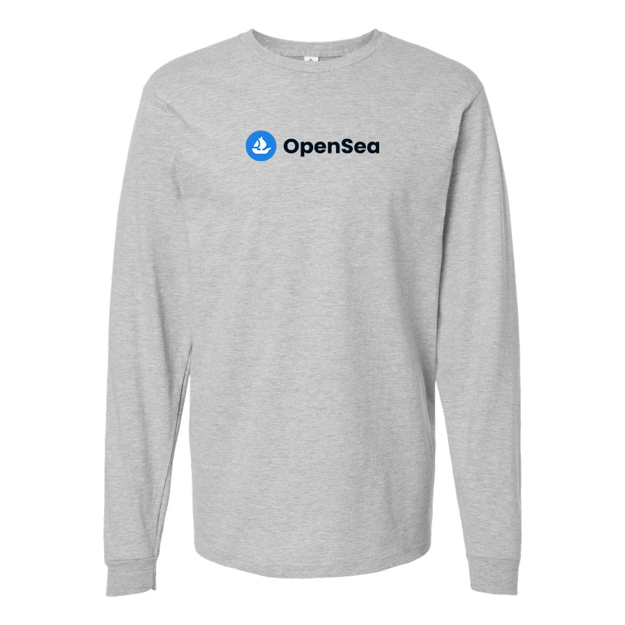 Men's OpenSea Logo Cotton Long Sleeve T-Shirt