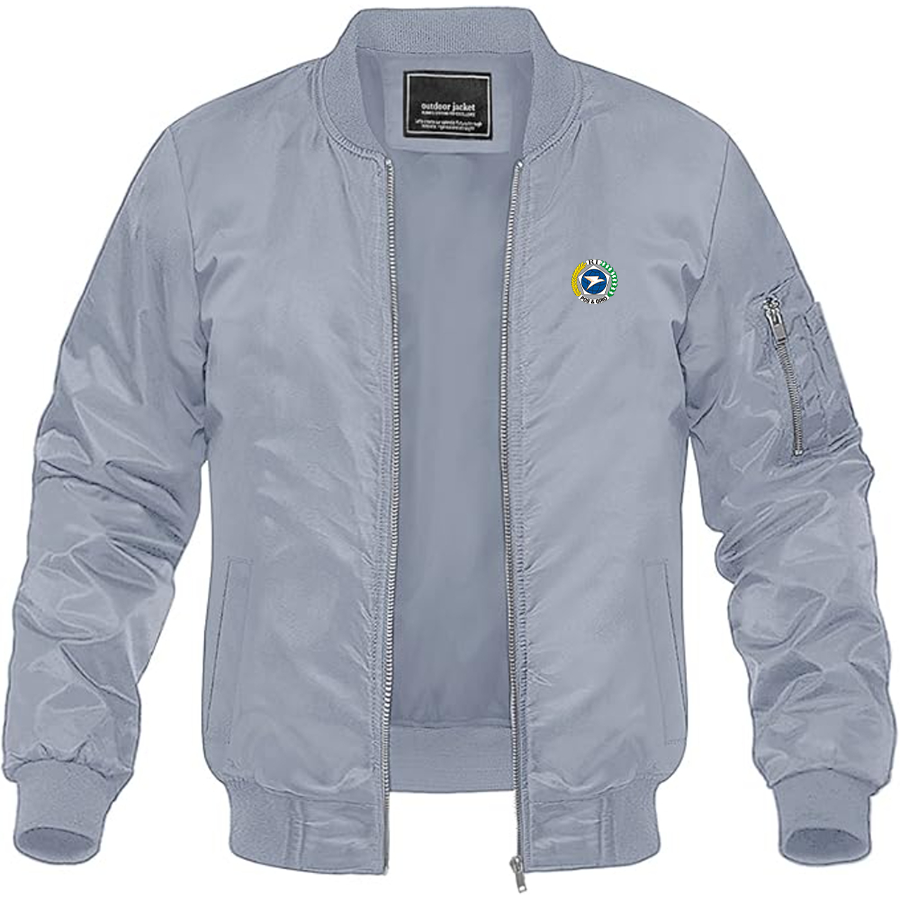 Men's Pos & Giro Logo Lightweight Bomber Jacket Windbreaker Softshell Varsity Jacket Coat