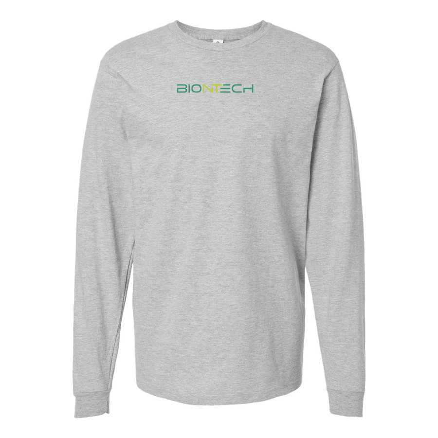 Men's Biontech Logo Cotton Long Sleeve T-Shirt