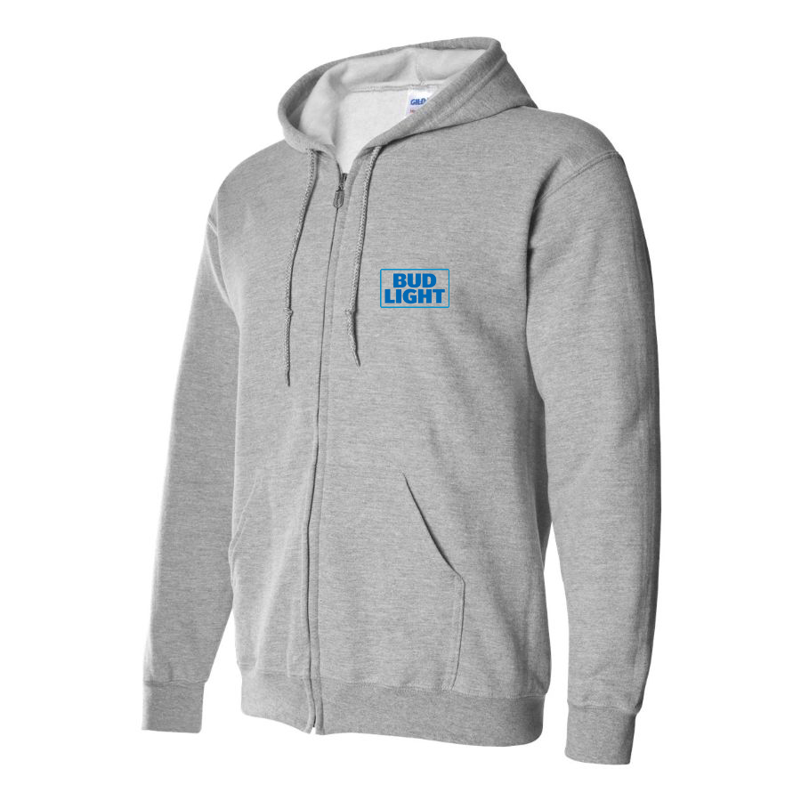 Men's Bud Light Logo Zipper Hoodie