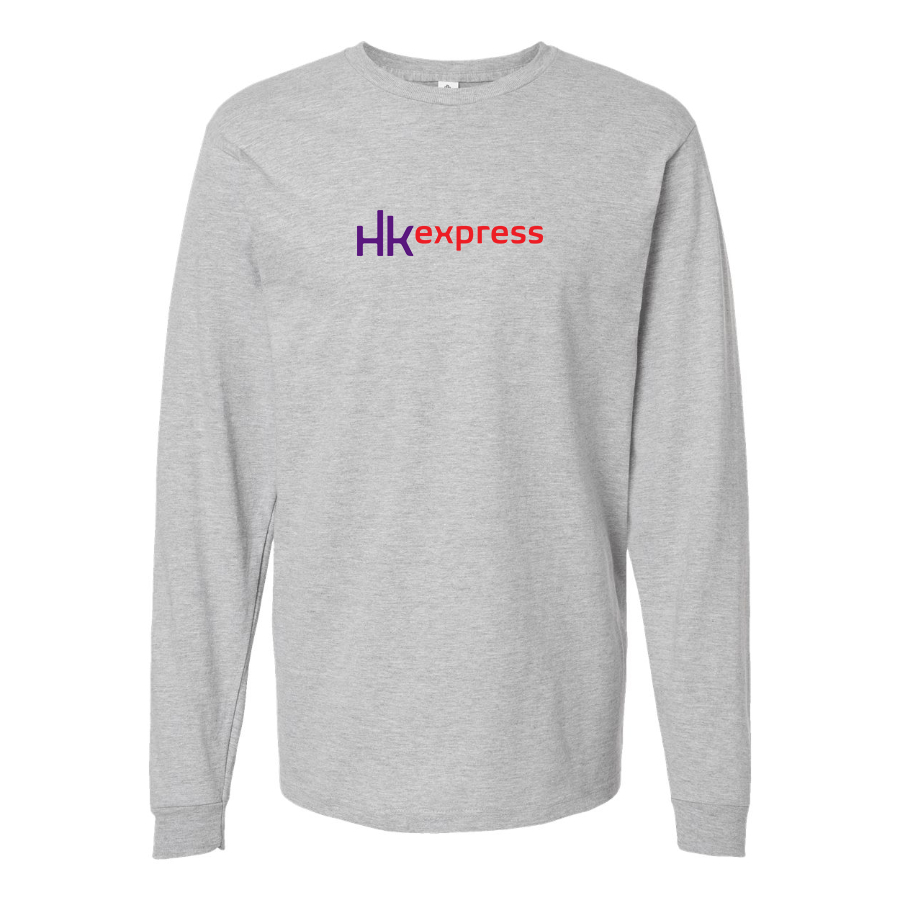 Men's  HK Express Logo Cotton Long Sleeve T-Shirt