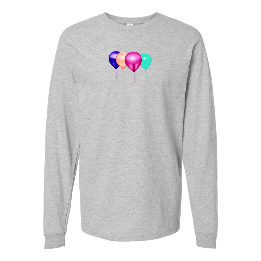 Men's Balloon-Emojis Logo Cotton Long Sleeve T-Shirt