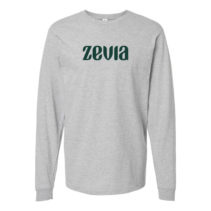 Men's Zevia Logo Cotton Long Sleeve T-Shirt