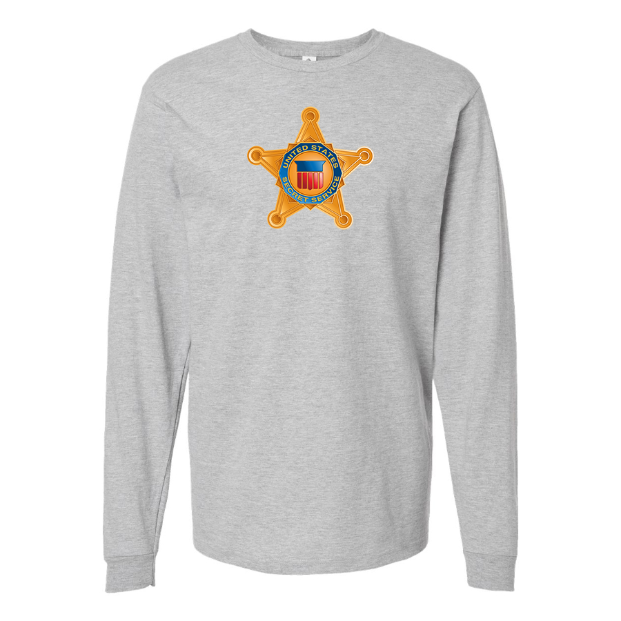 Men's Secret Service Star Logo  Cotton Long Sleeve T-Shirt