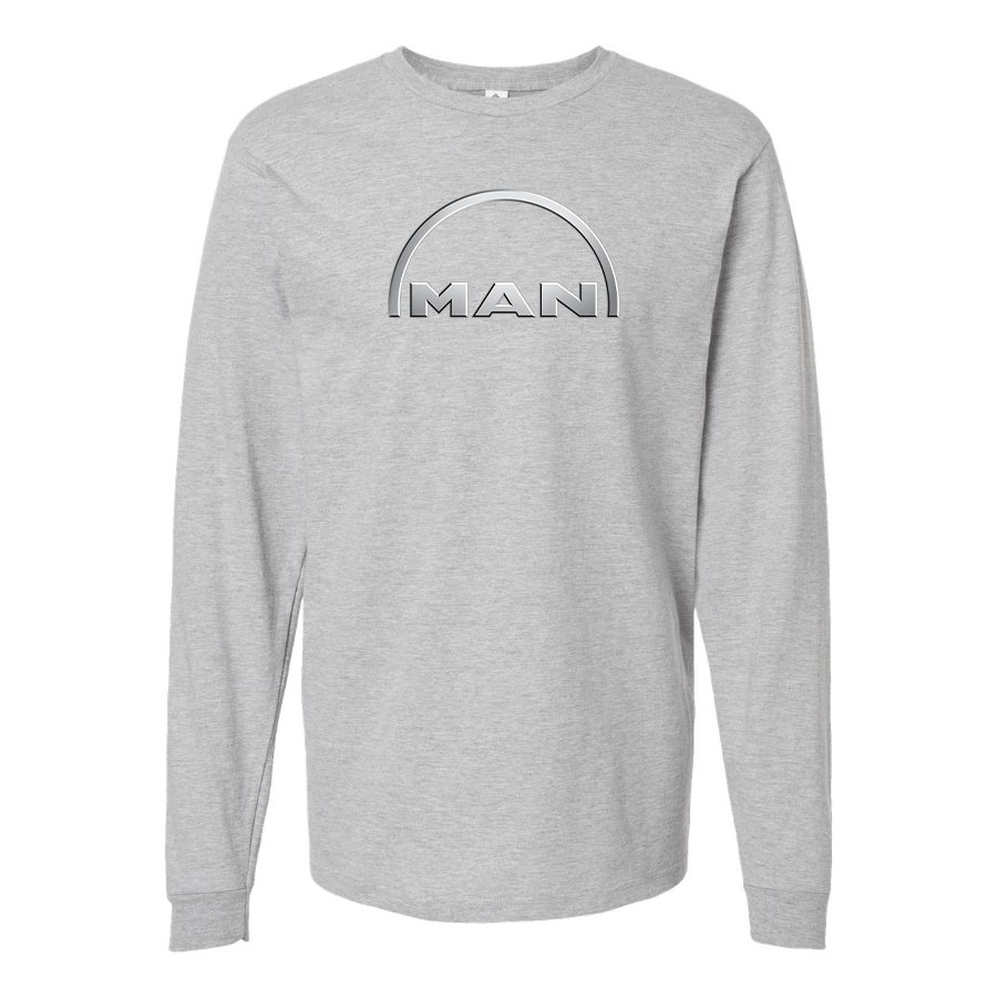 Men's MAN Logo Cotton Long Sleeve T-Shirt