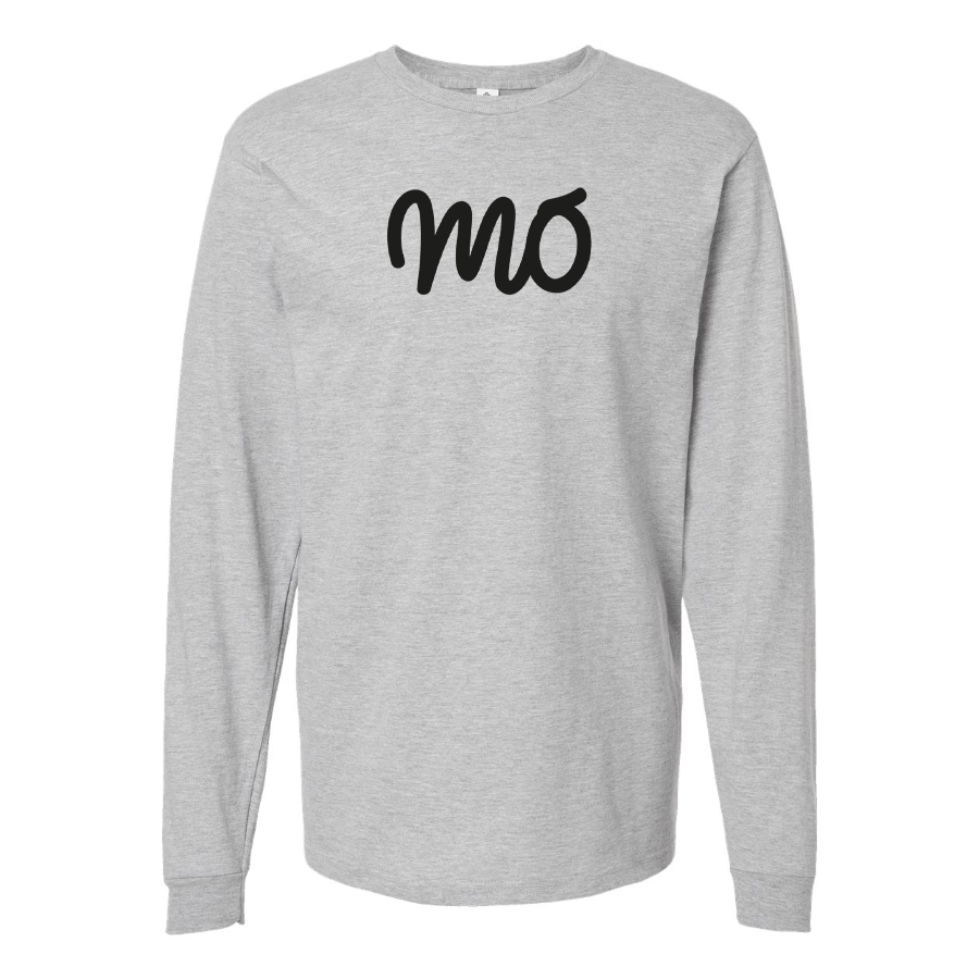 Men's Mo Logo Cotton Long Sleeve T-Shirt