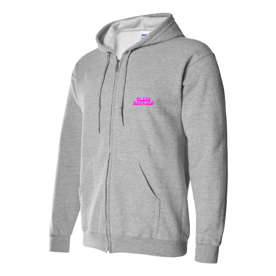 Men's Glass Animals Logo Zipper Hoodie