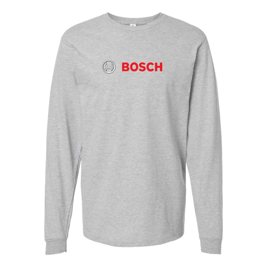 Men's Bosch Logo Cotton Long Sleeve T-Shirt