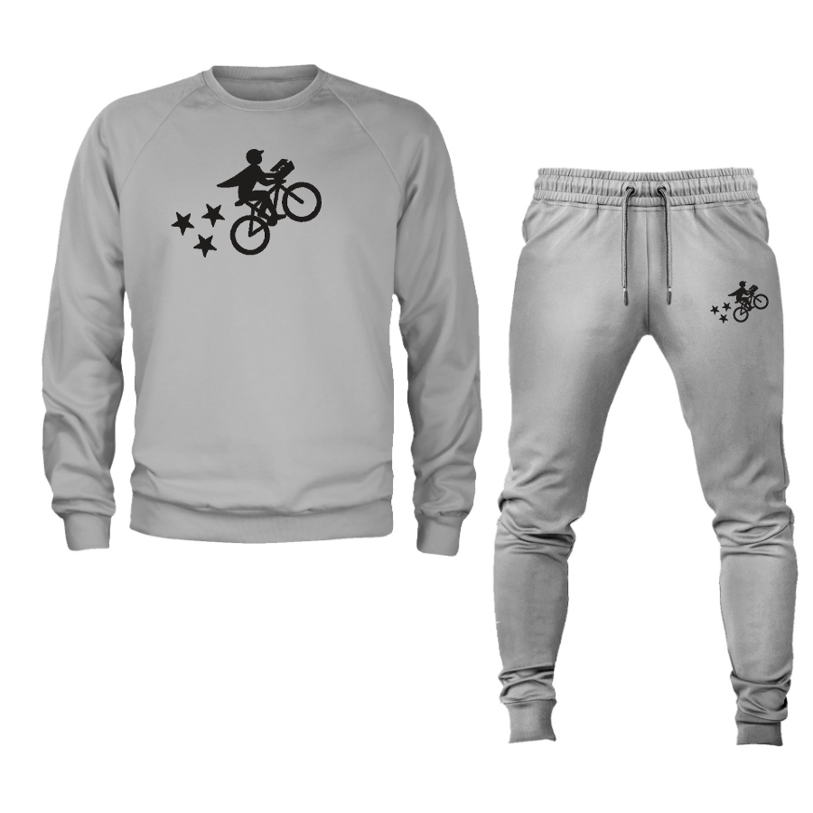 Men's Postmates Bike Crewneck Sweatshirt Joggers Suit