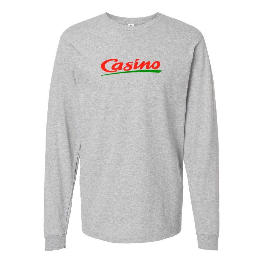 Men's Casino Logo Cotton Long Sleeve T-Shirt