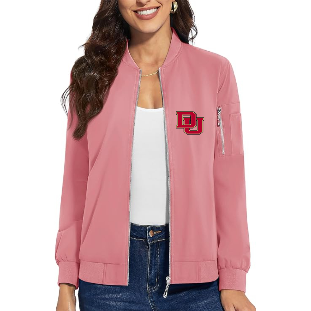 Women's Denver Pioneers  Premium Bomber Jacket with Polished Detailing and Functional Sleeve Pocket Modern Luxury Outerwear