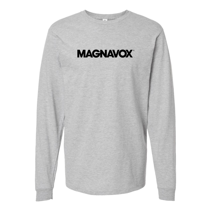Men's Magnavox Logo Cotton Long Sleeve T-Shirt