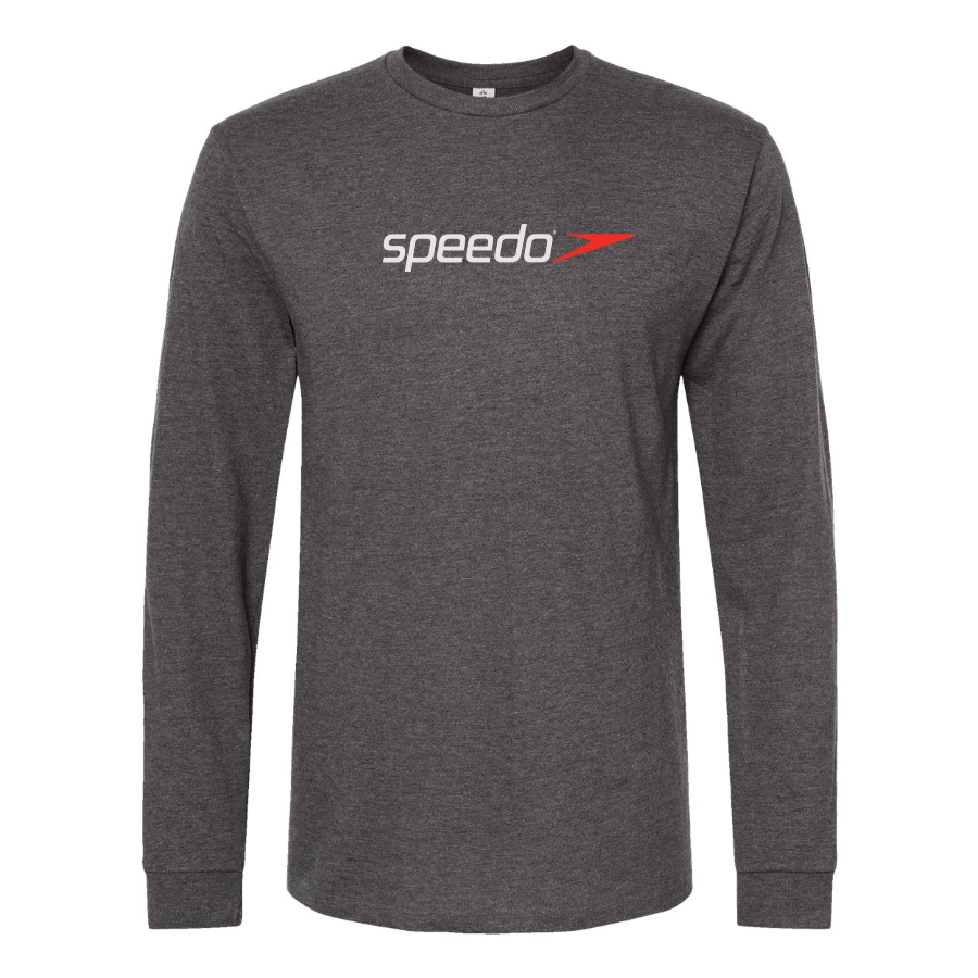 Men's Speedo Logo Cotton Long Sleeve T-Shirt