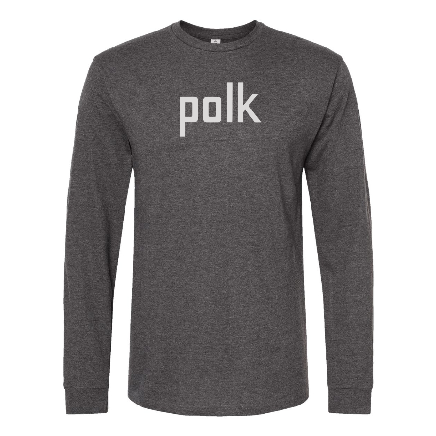 Men's Polk Audio Logo Cotton Long Sleeve T-Shirt