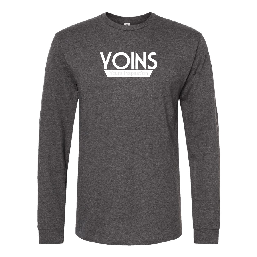 Men's Yoins Logo Cotton Long Sleeve T-Shirt