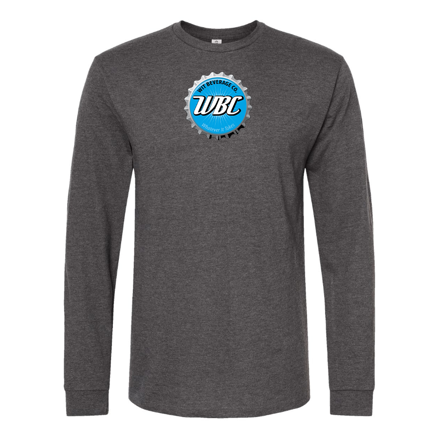 Men's Wit Beverage Company Logo Cotton Long Sleeve T-Shirt