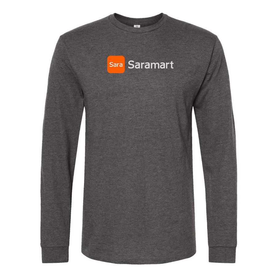 Men's Saramart Logo Cotton Long Sleeve T-Shirt