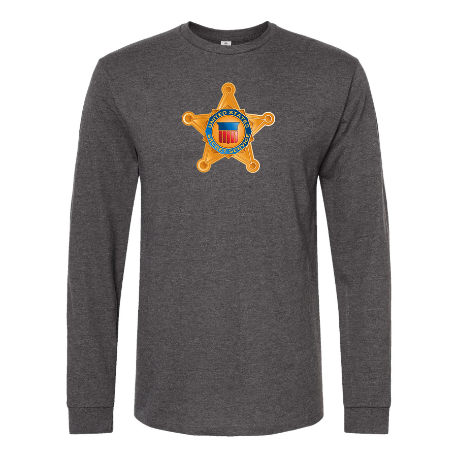 Men's Secret Service Star Logo  Cotton Long Sleeve T-Shirt