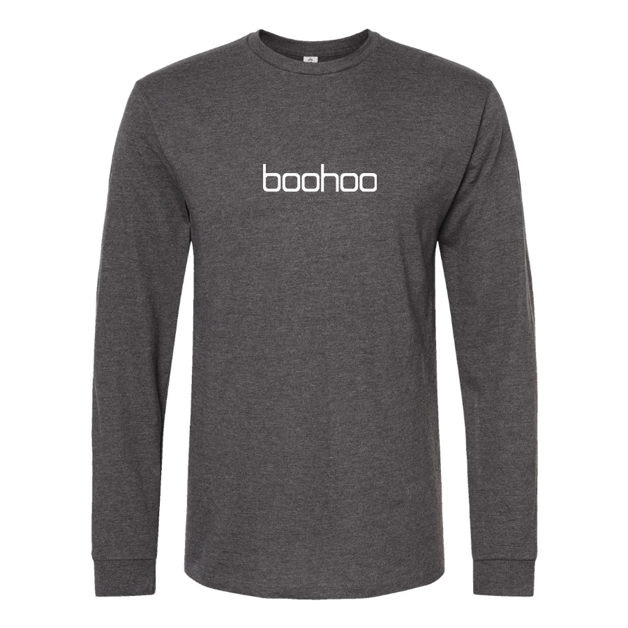 Men's Boohoo  Logo Cotton Long Sleeve T-Shirt