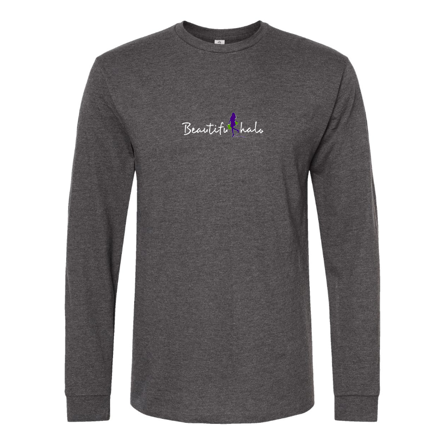 Men's Beatiful Halo Logo Cotton Long Sleeve T-Shirt