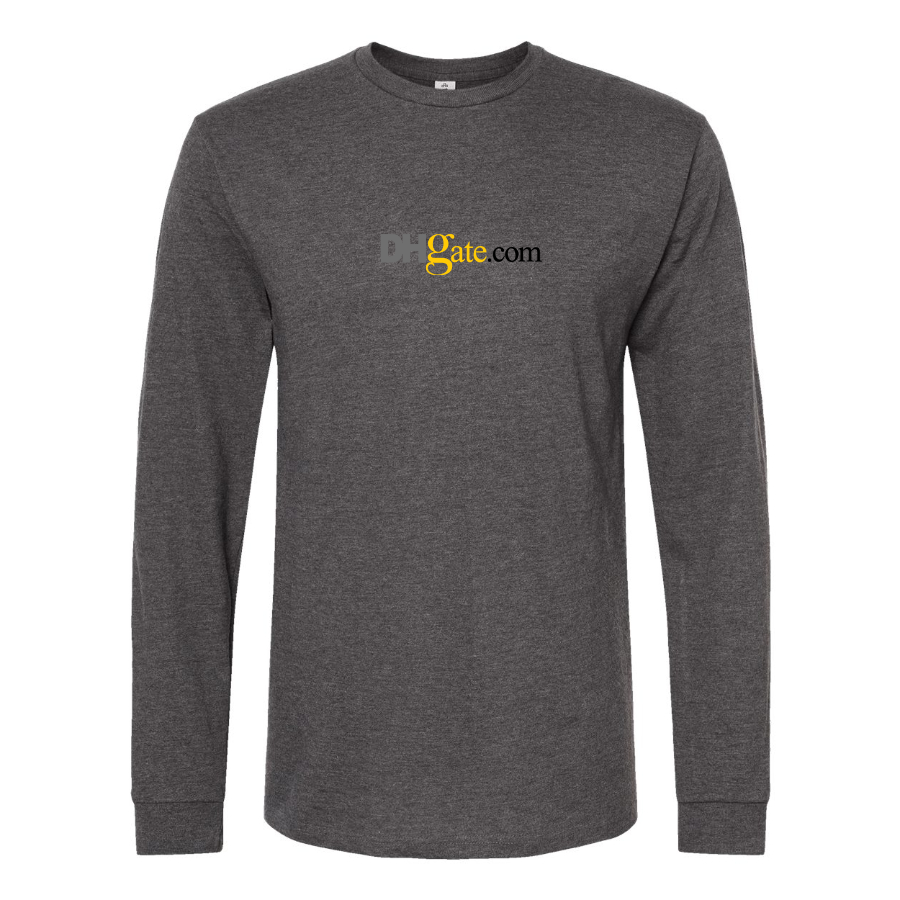Men's DHgate Logo Cotton Long Sleeve T-Shirt