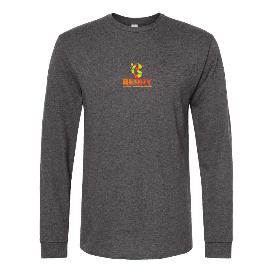 Men's Berry Logo Cotton Long Sleeve T-Shirt