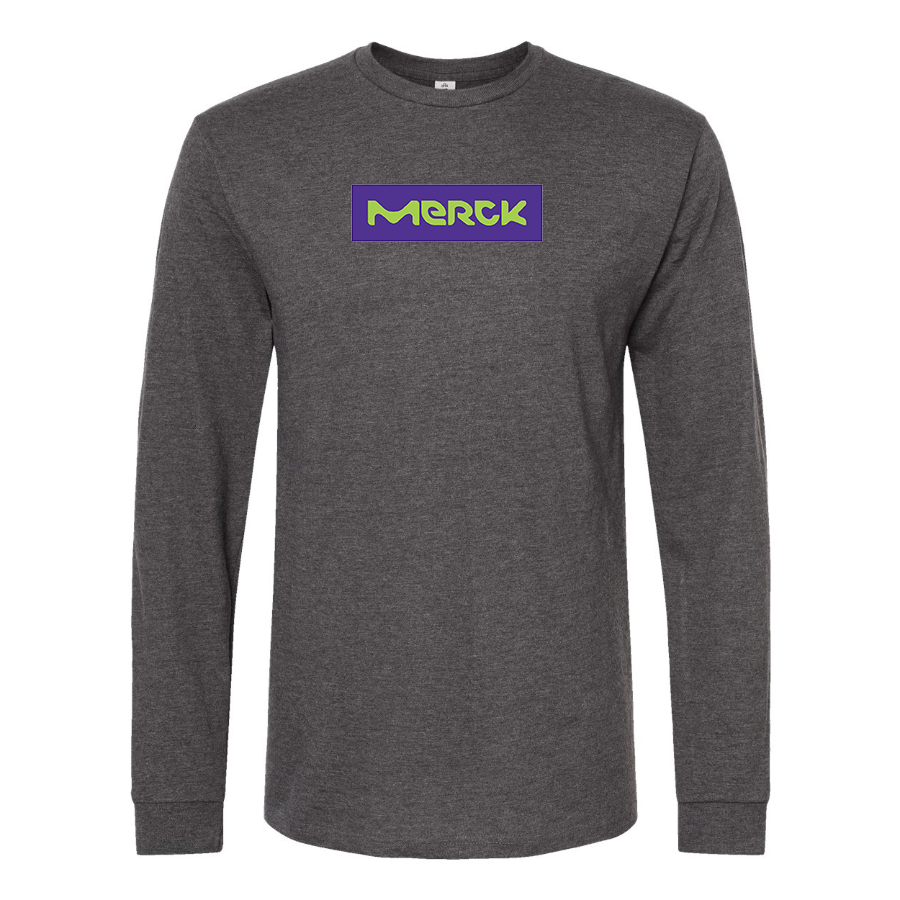 Men's Merck KGaA Logo Cotton Long Sleeve T-Shirt