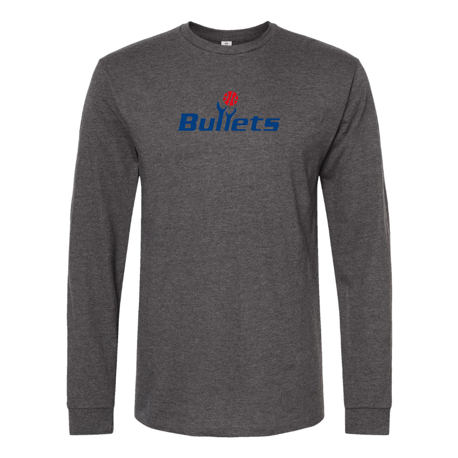 Men's Baltimore Bullets  Logo Cotton Long Sleeve T-Shirt