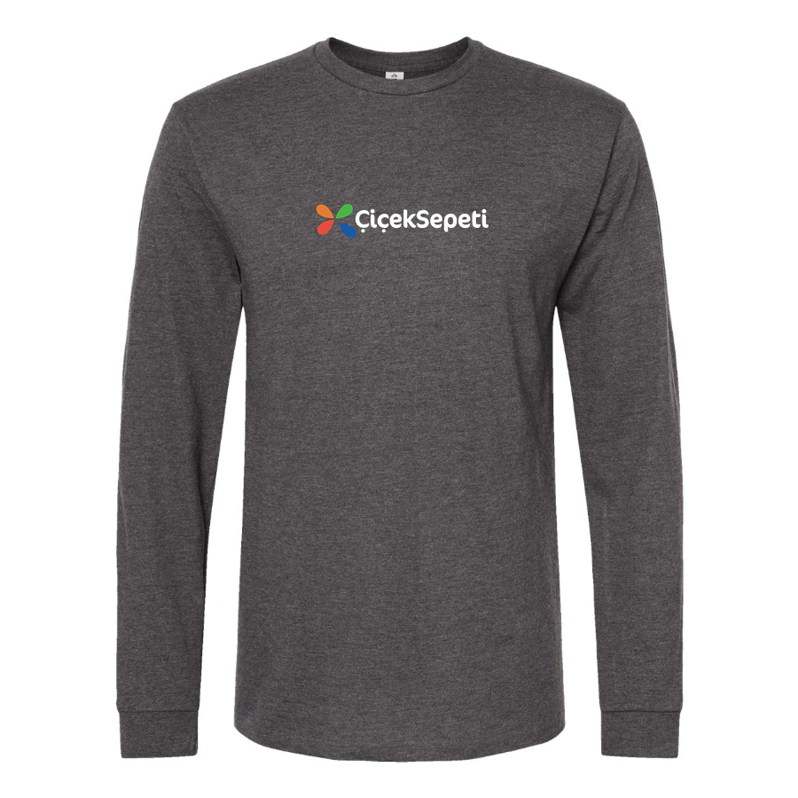 Men's Ciceksepeti Logo Cotton Long Sleeve T-Shirt