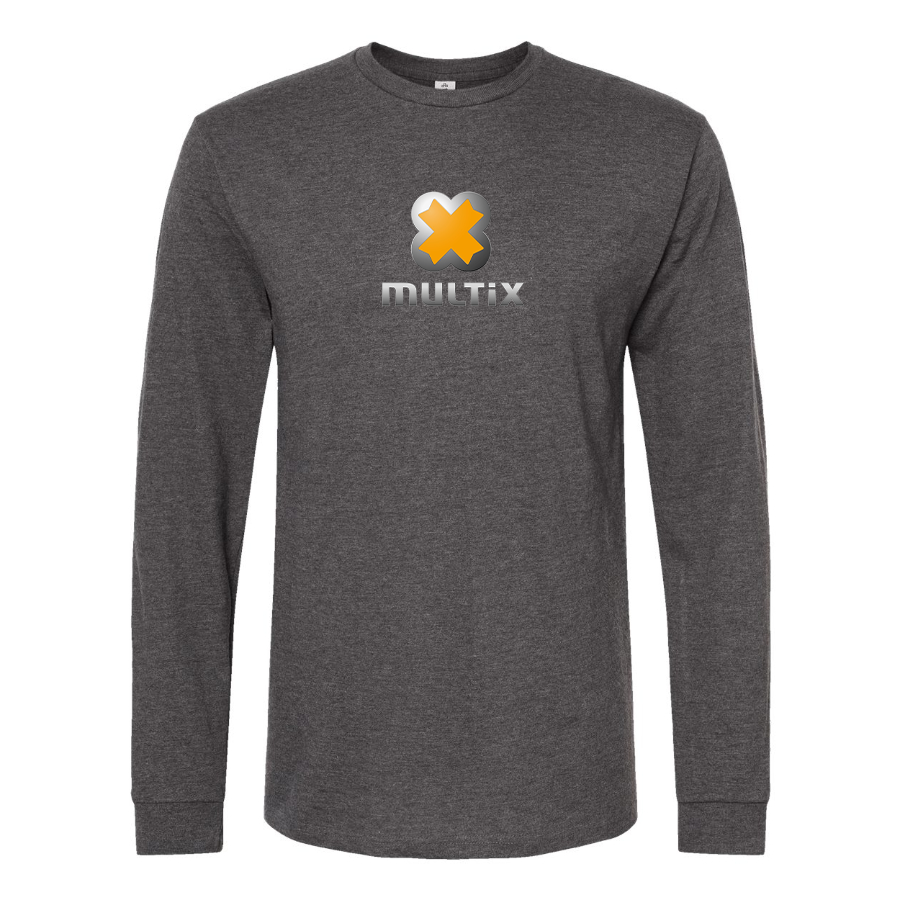 Men's Multix Logo Cotton Long Sleeve T-Shirt