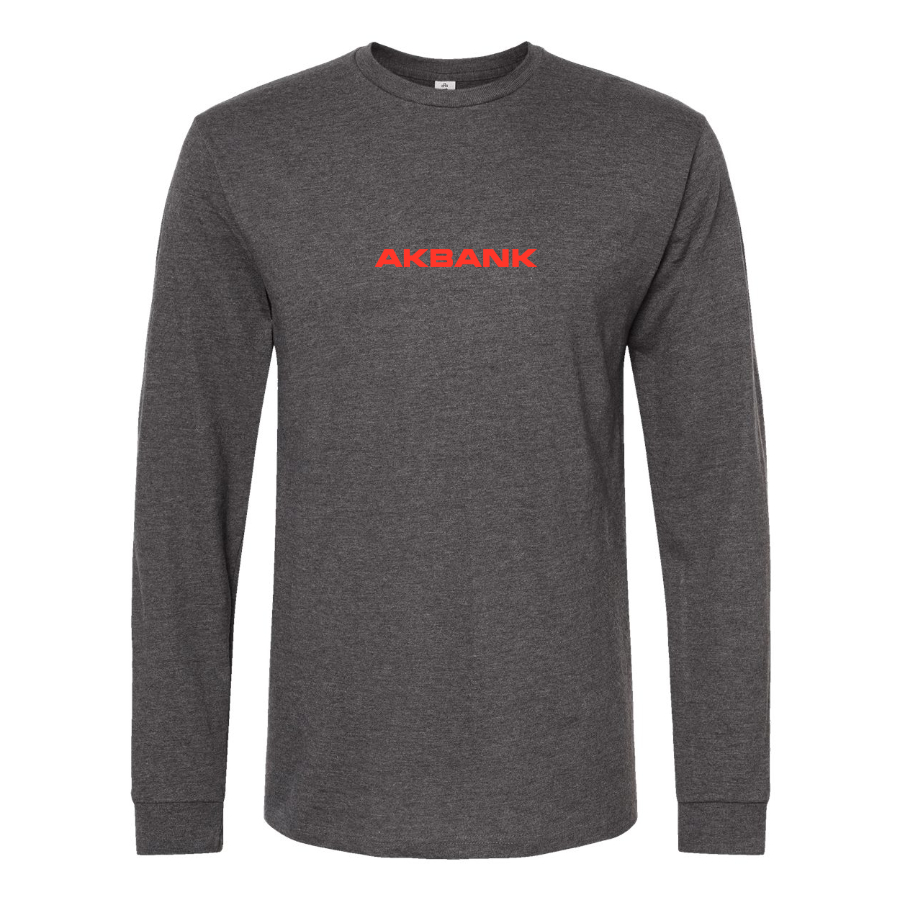 Men's Akbank Logo Cotton Long Sleeve T-Shirt