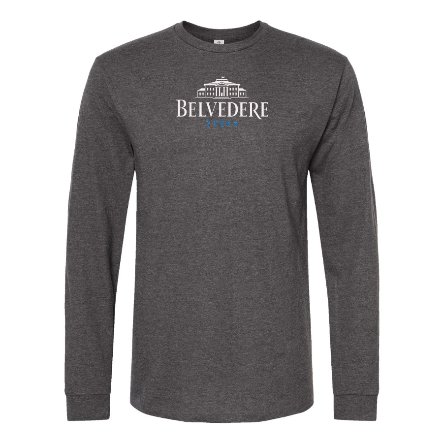 Men's Belvedere Logo Cotton Long Sleeve T-Shirt