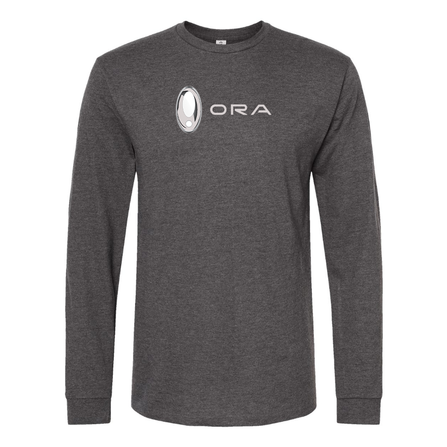 Men's ORA Logo Cotton Long Sleeve T-Shirt