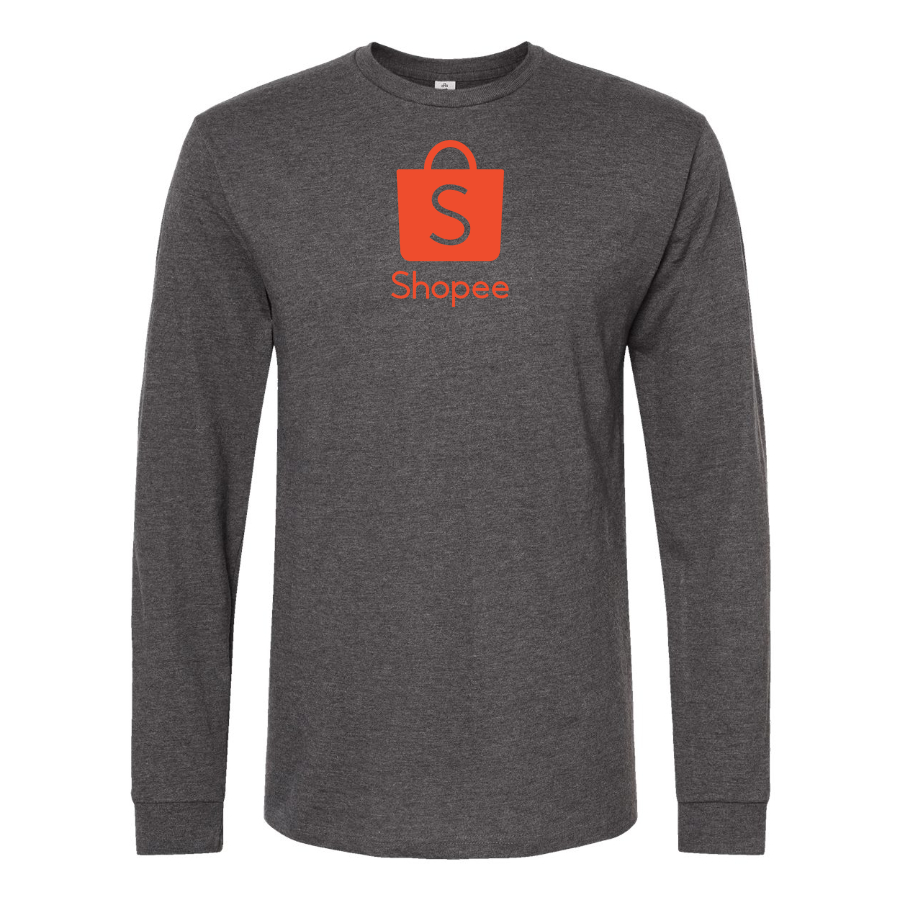 Men's Shopee Logo Cotton Long Sleeve T-Shirt