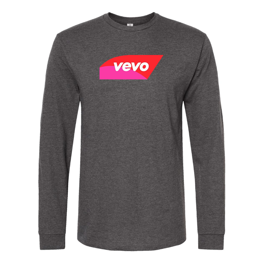 Men's Vevo Thumbnail Banner Logo Cotton Long Sleeve T-Shirt