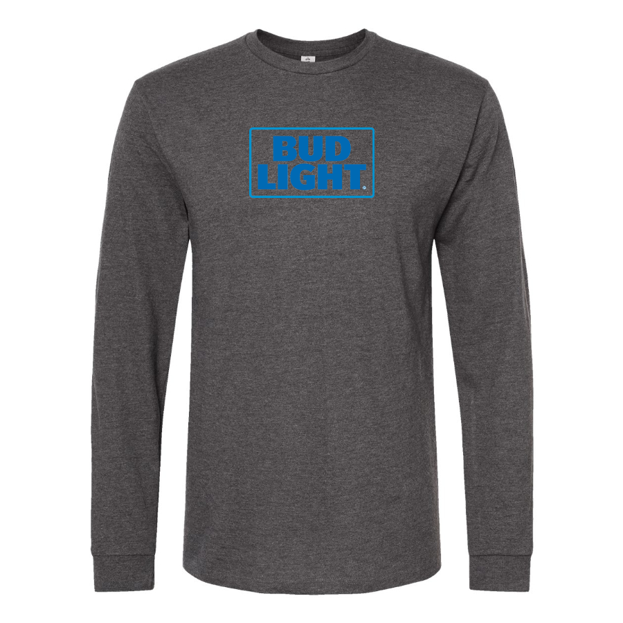 Men's Bud Light Logo Cotton Long Sleeve T-Shirt