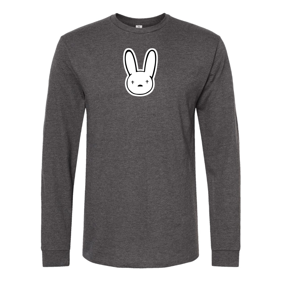 Men's Bad Bunny Logo Cotton Long Sleeve T-Shirt