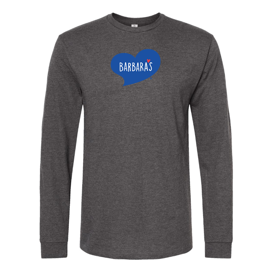 Men's Barbaras Logo Cotton Long Sleeve T-Shirt