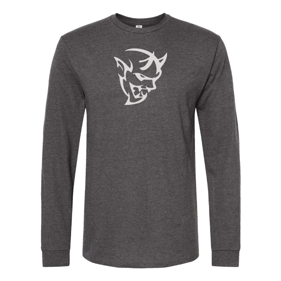 Men's Dodge Demon Logo Cotton Long Sleeve T-Shirt