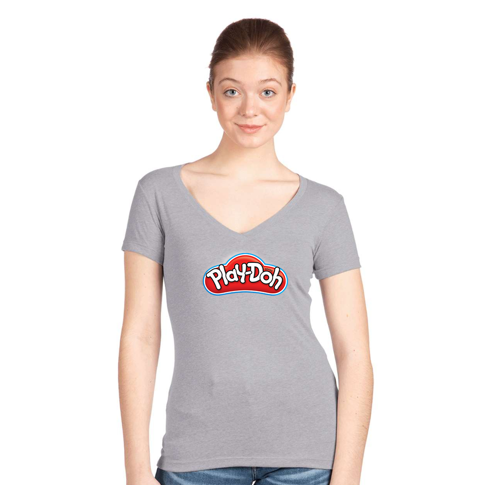 Women's Play Doh Next Level V-Neck T-Shirt