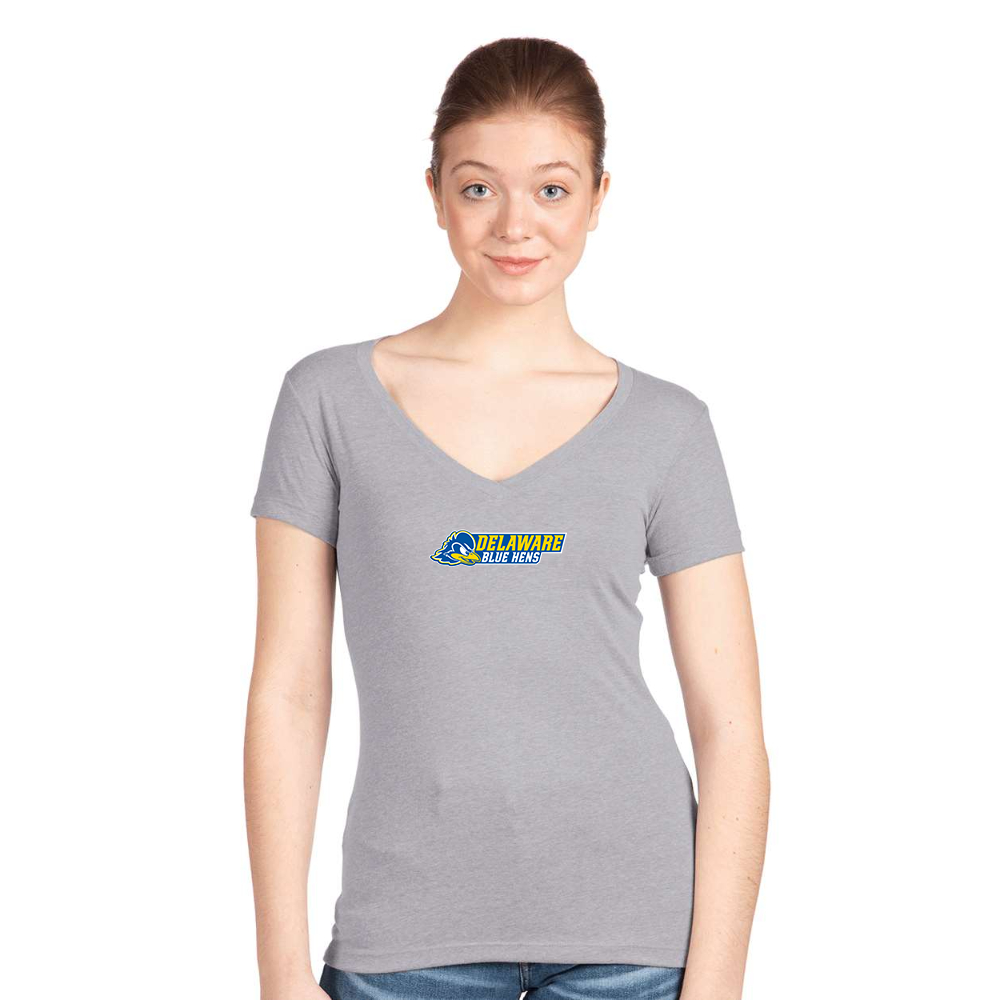 Women's  Delaware Blue Hens  Next Level V-Neck T-Shirt