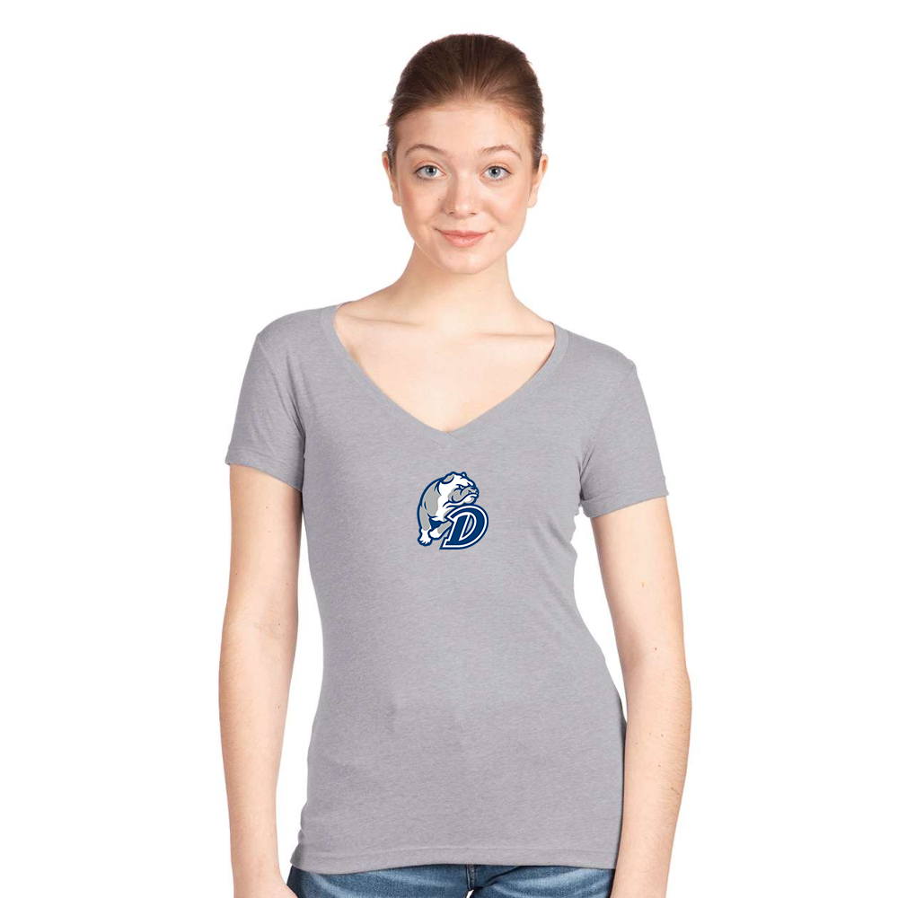 Women's  Drake Bulldogs  Next Level V-Neck T-Shirt