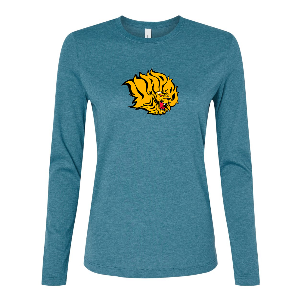 BELLA CANVAS Women’s Arkansas PB Golden Lions Jersey Long Sleeve Tee