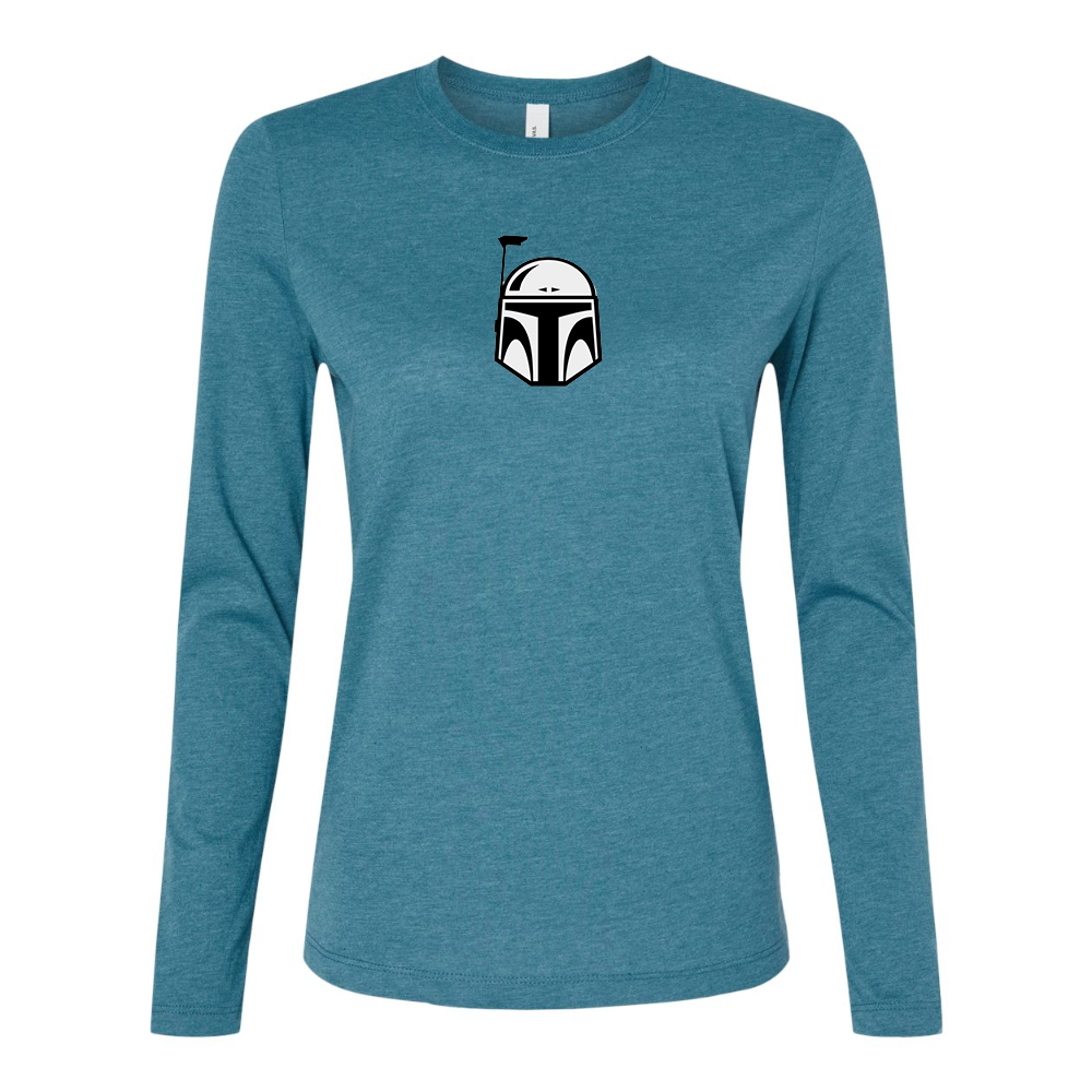 BELLA CANVAS Star Wars Boba Fett Helmet Jersey Long Sleeve Tee