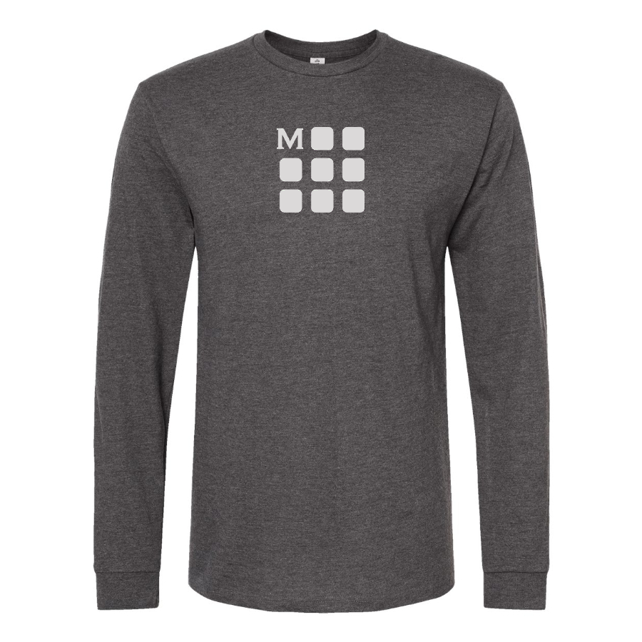 Men's Moleskine Icon Logo Cotton Long Sleeve T-Shirt