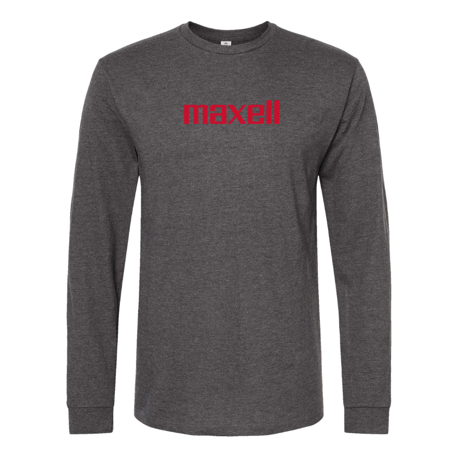 Men's Maxell Logo Cotton Long Sleeve T-Shirt
