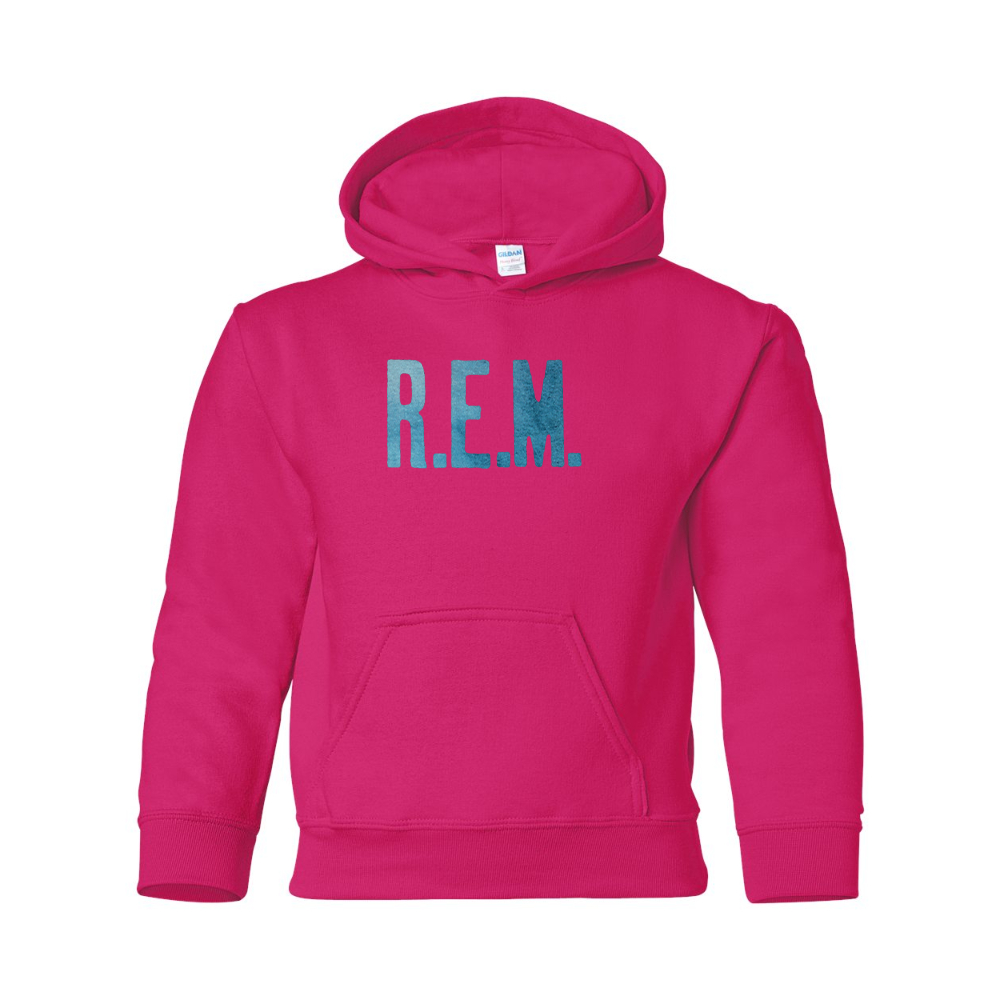 Youth R.E.M. Blue Gildan Heavy Blend  Hooded Sweatshirt
