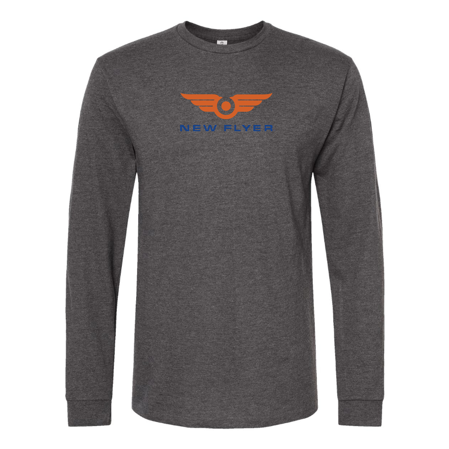 Men's New Flyer Industries Logo Cotton Long Sleeve T-Shirt